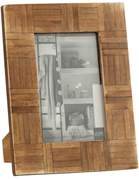 Cadre photo Jaxon en Résine Naturel Effet bois pour photo 10x15 cm - 1