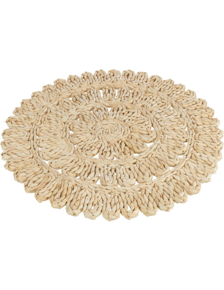 Set de table Fleur Diamètre 38 cm en Feuille de maïs Naturel Flowni - 1