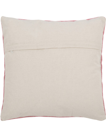 Coussin Carré 45x45 en Coton Rose Motif ethnique Zulorin - 3