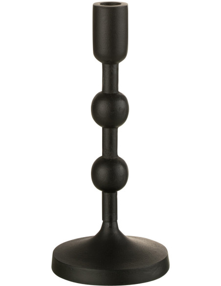 Bougeoir sur pied Marui Hauteur 30 cm en Métal Noir - 1