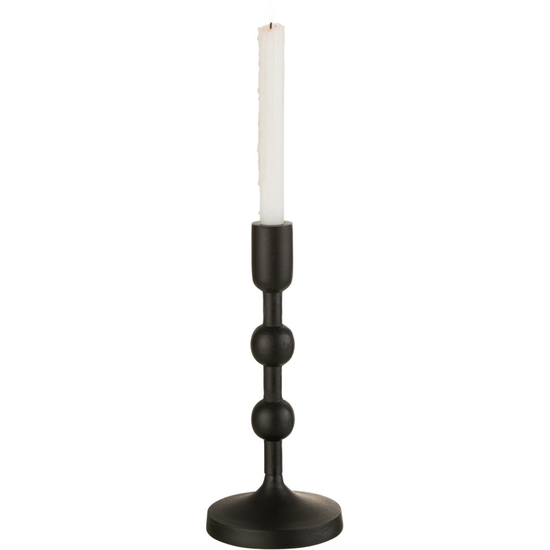 Bougeoir sur pied Marui Hauteur 30 cm en Métal Noir - 2