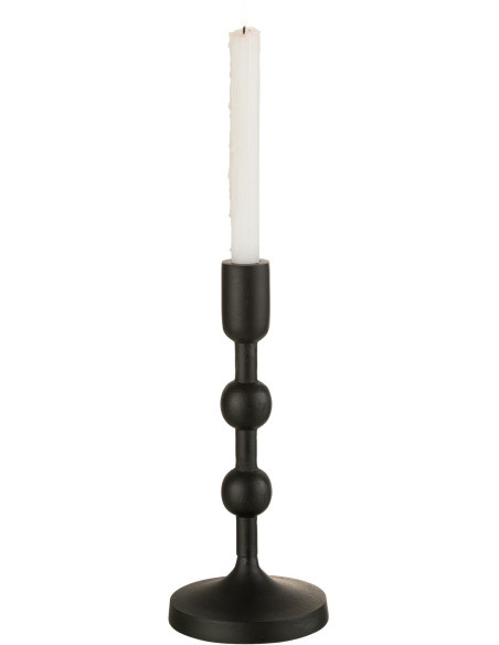 Bougeoir sur pied Marui Hauteur 30 cm en Métal Noir - 2