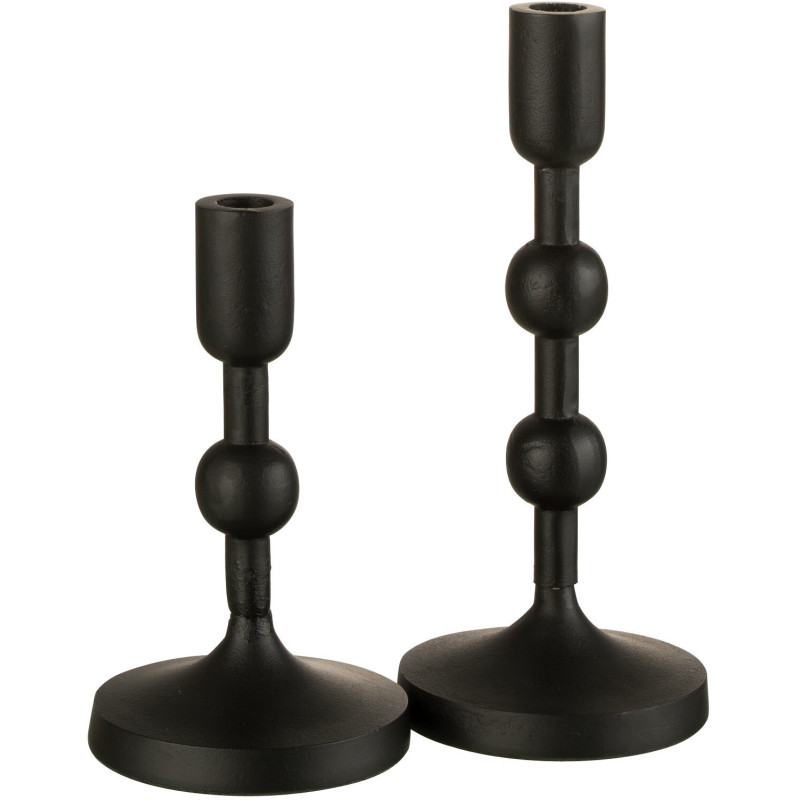 Bougeoir sur pied Marui Hauteur 30 cm en Métal Noir - 3