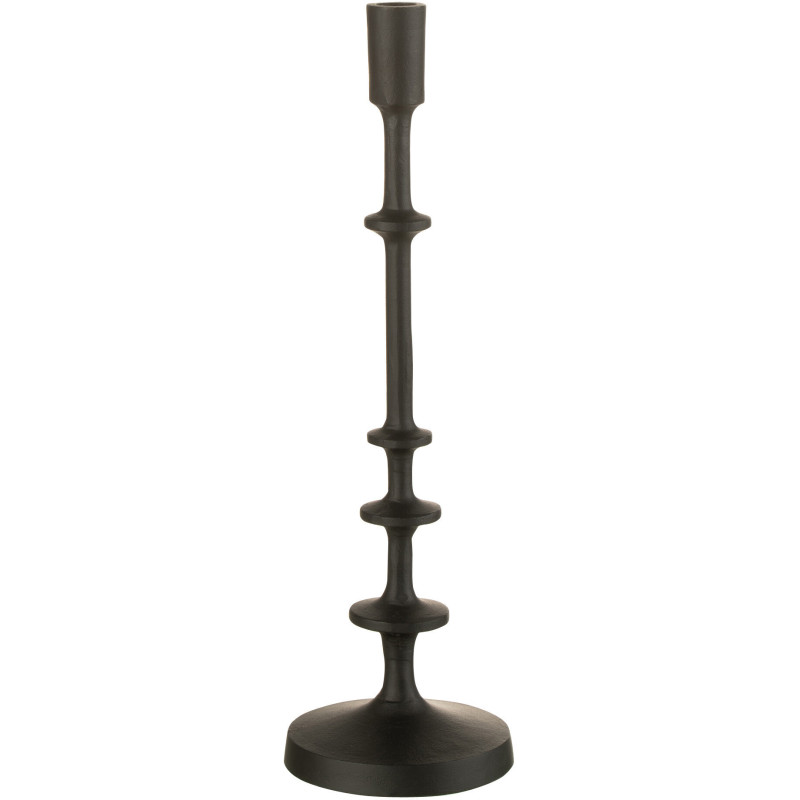 Bougeoir sur pied Izy Hauteur 40 cm en Métal Noir - 1