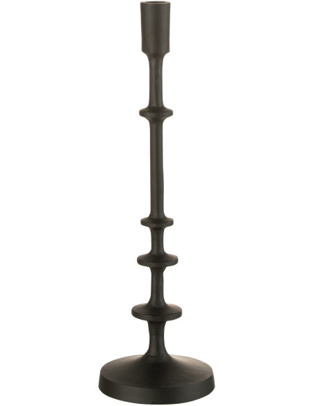 Bougeoir sur pied Izy Hauteur 40 cm en Métal Noir - 1