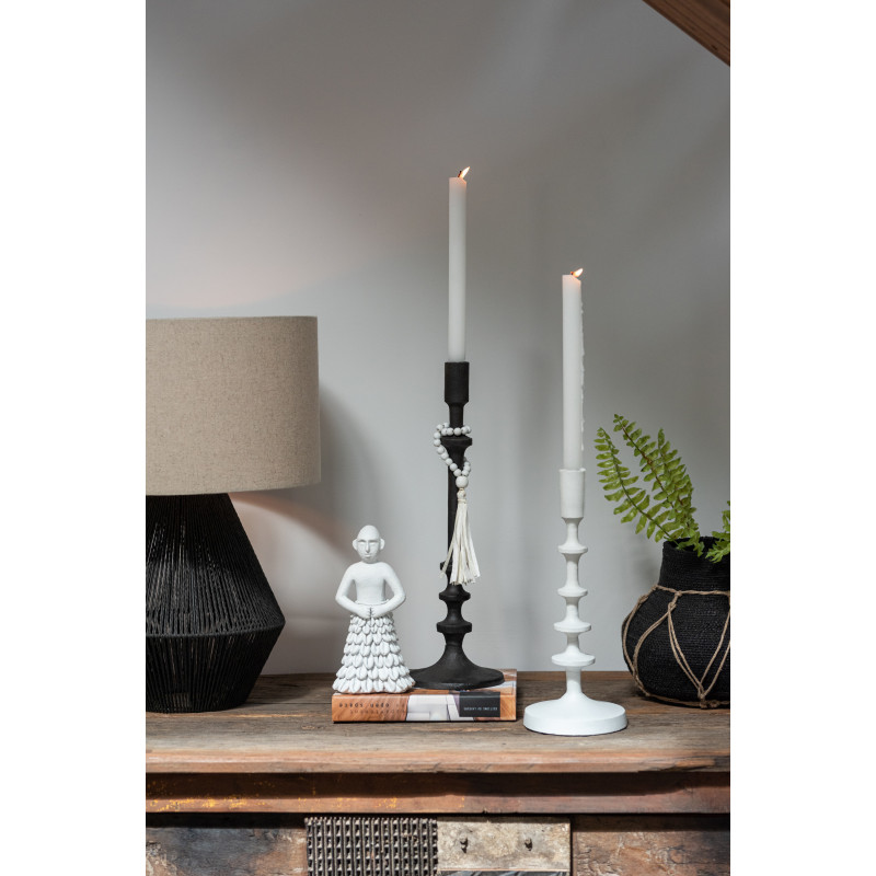 Bougeoir sur pied Izy Hauteur 40 cm en Métal Noir - 2