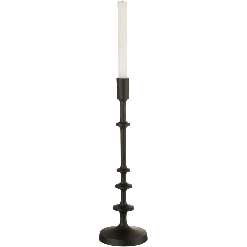 Bougeoir sur pied Izy Hauteur 40 cm en Métal Noir - 3