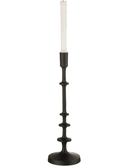 Bougeoir sur pied Izy Hauteur 40 cm en Métal Noir - 3