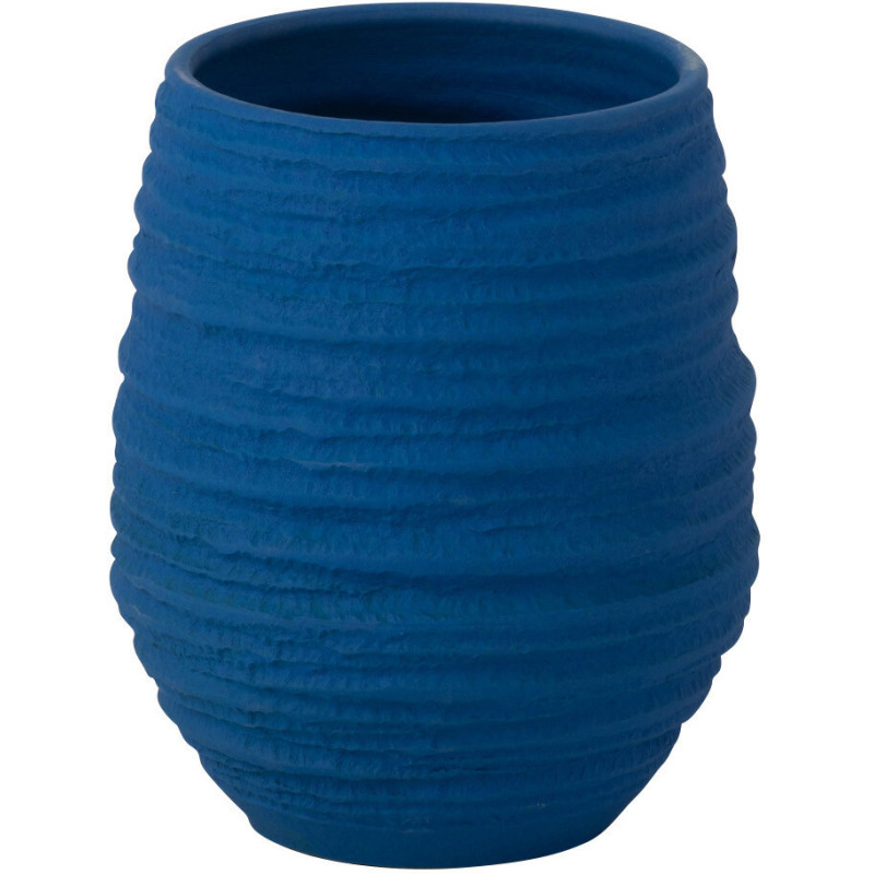 Vase Ovale Hauteur 23 cm en Céramique Bleu Fiesta - 1