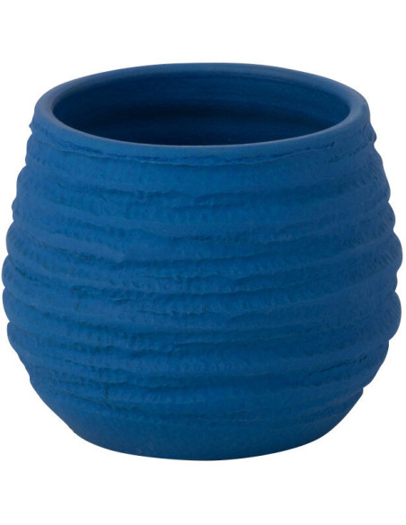 Cache-pot Rond Diamètre 14 cm en Céramique Bleu Fiesta - 1