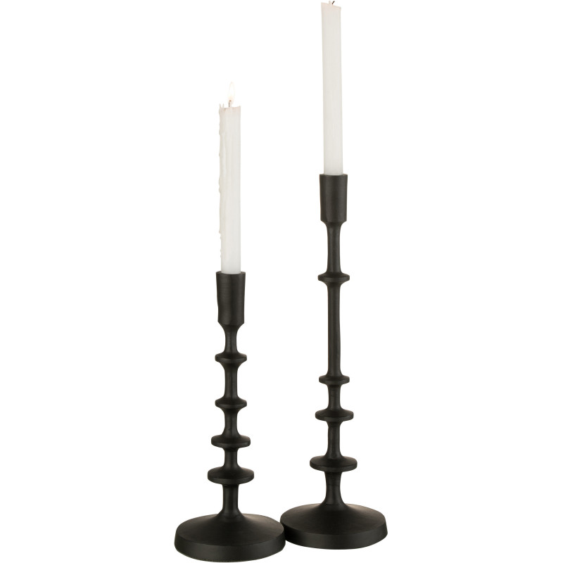 Bougeoir sur pied Izy Hauteur 40 cm en Métal Noir - 5