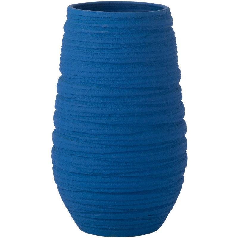 Vase Ovale Hauteur 40 cm en Céramique Bleu Fiesta - 1