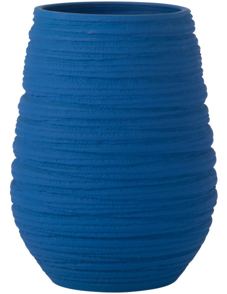 Vase Ovale Hauteur 30 cm en Céramique Bleu Fiesta - 1