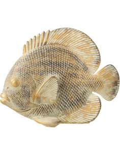 Statuette déco Poisson 20 cm en Résine Marron Doré Titan - 1