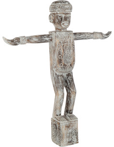 Statuette déco XL Hauteur 75 cm en Bois d'albasia Naturel Edmund - 1