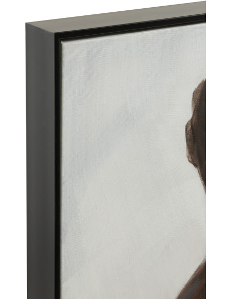 Toile imprimée et peinte XL Carrée 3 femmes africaines 120x120 Nedda - 4