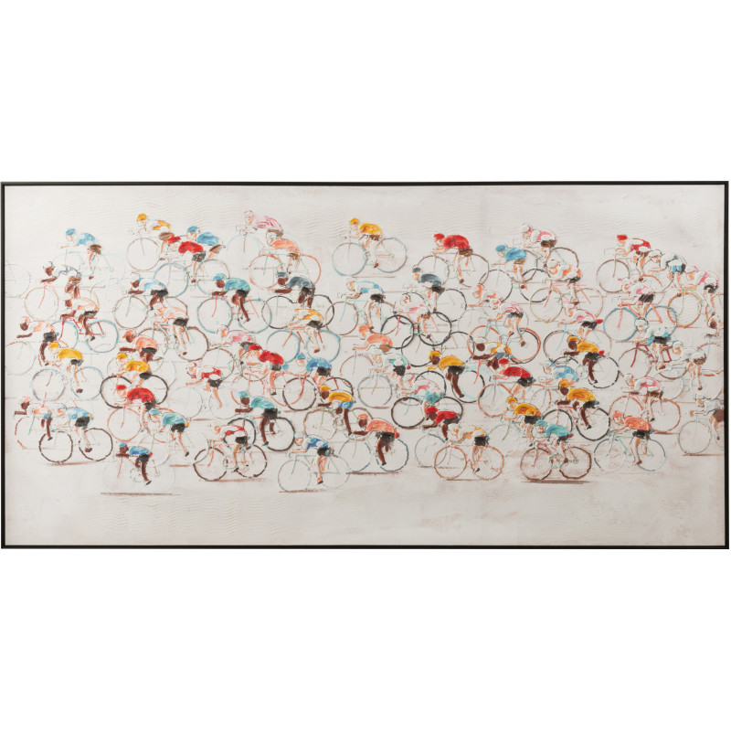 Toile imprimée et peinte XL Rectangulaire Course cycliste 180x100 Nariko J-Line - 1