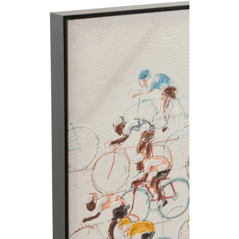 Toile imprimée et peinte XL Rectangulaire Course cycliste 180x100 Nariko J-Line - 2