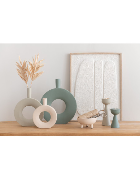 Tableau murale Rectangulaire Motifs abstraits 45x60 en Papier mâché Blanc Vanny (Lot de 2) - 5