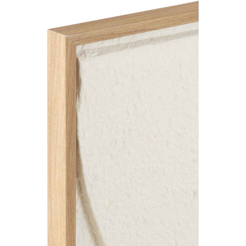 Tableau murale XL Rectangulaire Motifs abstraits 80x120 en Papier mâché Blanc Beige Lorinda - 3