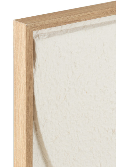 Tableau murale XL Rectangulaire Motifs abstraits 80x120 en Papier mâché Blanc Beige Lorinda - 3