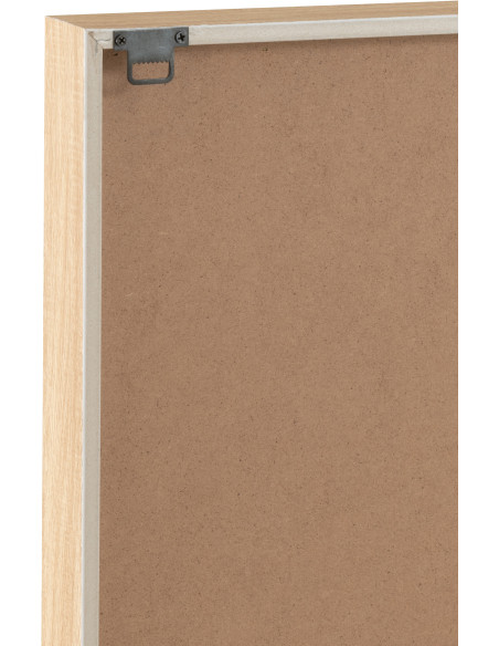 Tableau murale XL Rectangulaire Motifs abstraits 80x120 en Papier mâché Blanc Beige Lorinda - 4