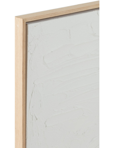 Tableau murale Rectangulaire Motifs abstraits 60x90 en Papier mâché Blanc Cathrine (Lot de 2) - 3