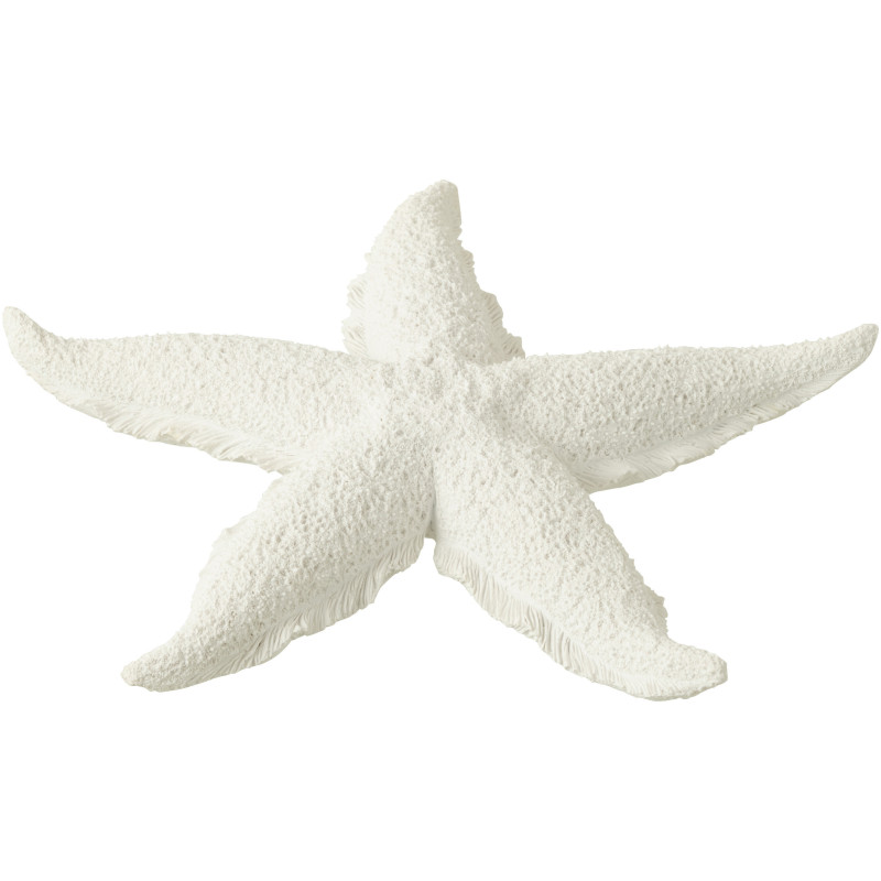 Objet déco à poser Étoile de mer 30 cm en Résine Blanc Zora - 1