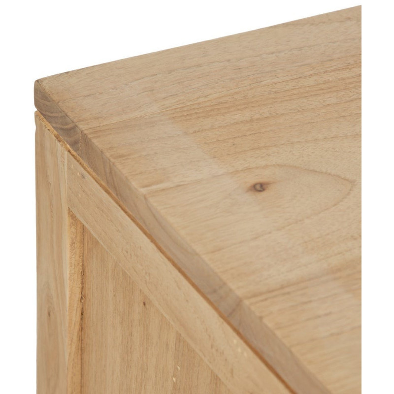 Buffet moderne Bas 4 portes 2 tiroirs en Bois de mindi Naturel Josue - 2