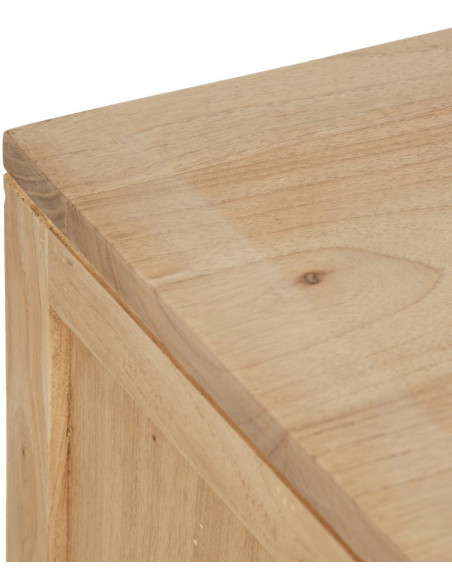 Buffet moderne Bas 4 portes 2 tiroirs en Bois de mindi Naturel Josue - 2