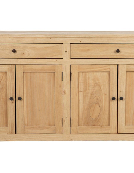 Buffet moderne Bas 4 portes 2 tiroirs en Bois de mindi Naturel Josue - 3