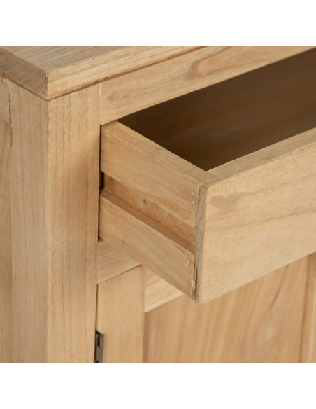 Buffet moderne Bas 4 portes 2 tiroirs en Bois de mindi Naturel Josue - 5