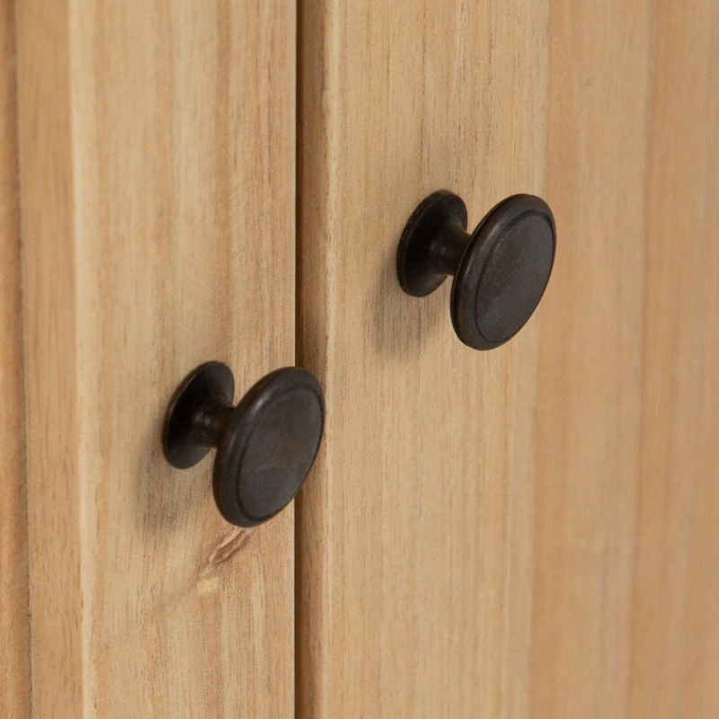 Buffet moderne Bas 4 portes 2 tiroirs en Bois de mindi Naturel Josue - 6