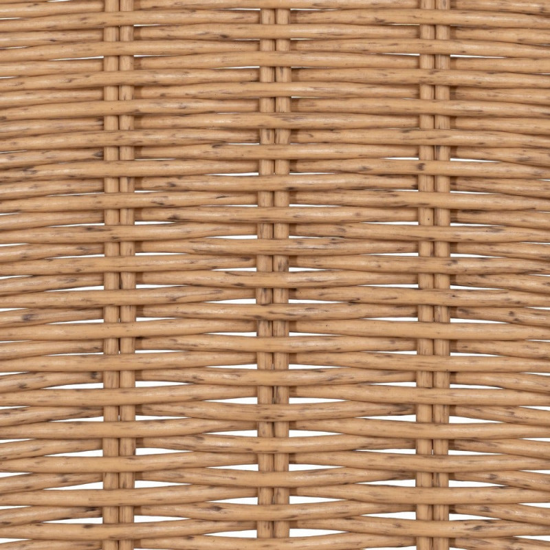 Chaise de jardin vintage en Rotin polyéthylène Naturel Tressé Métal Noir Denia (Lot de 2) - 10