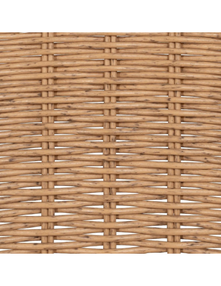 Chaise de jardin vintage en Rotin polyéthylène Naturel Tressé Métal Noir Denia (Lot de 2) - 10