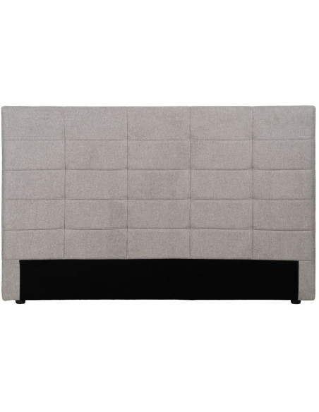Tête de lit capitonnée 2 places 160x100 en Tissu Gris Bois MDF Lira - 1