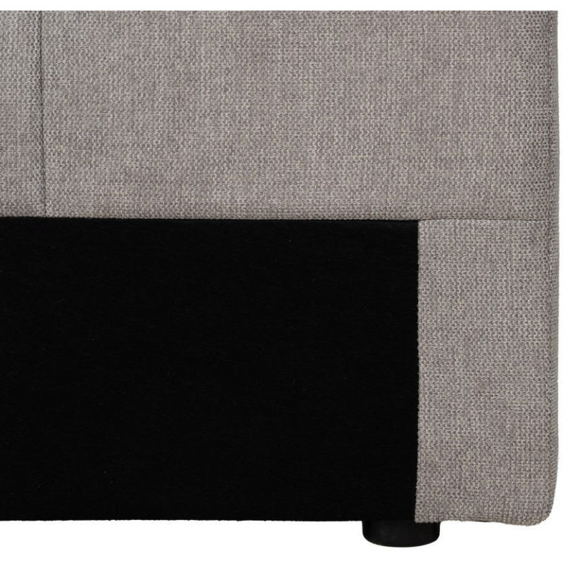 Tête de lit capitonnée 2 places 160x100 en Tissu Gris Bois MDF Lira - 4