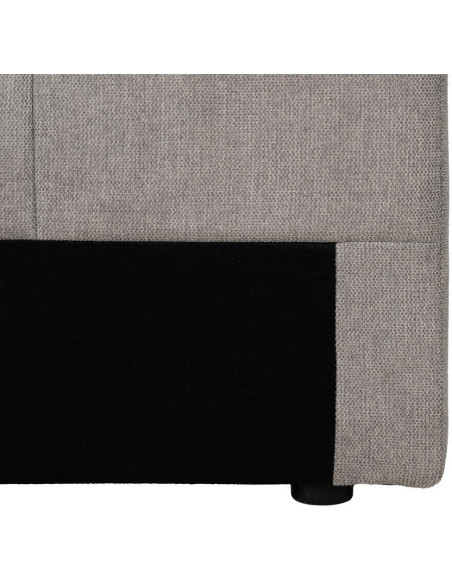 Tête de lit capitonnée 2 places 160x100 en Tissu Gris Bois MDF Lira - 4