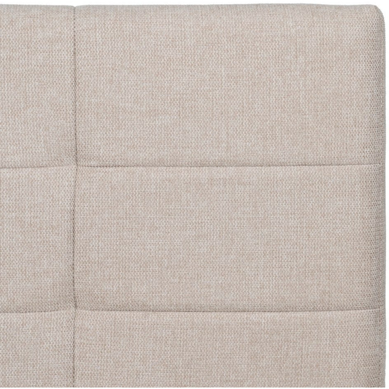 Tête de lit capitonnée 2 places 160x100 en Tissu Beige Bois MDF Lira - 3