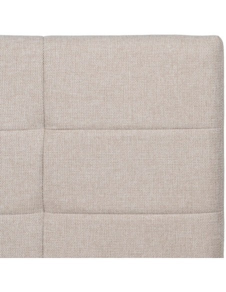 Tête de lit capitonnée 2 places 160x100 en Tissu Beige Bois MDF Lira - 3
