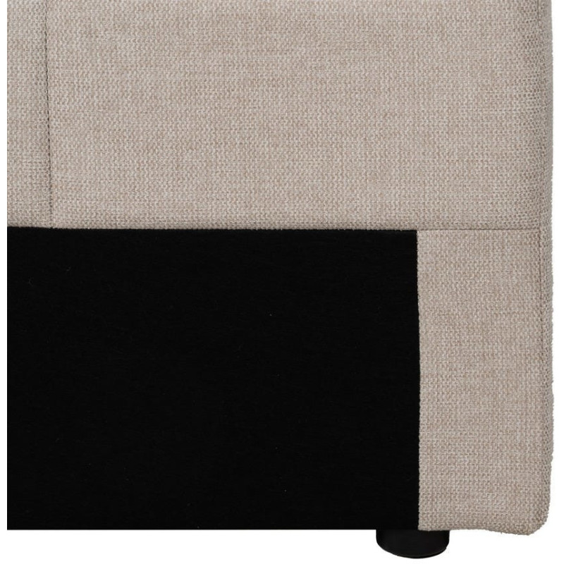 Tête de lit capitonnée 2 places 160x100 en Tissu Beige Bois MDF Lira - 4
