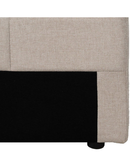 Tête de lit capitonnée 2 places 160x100 en Tissu Beige Bois MDF Lira - 4