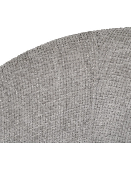 Fauteuil de table moderne en Tissu Gris Métal Noir Mateo (Lot de 2) - 6