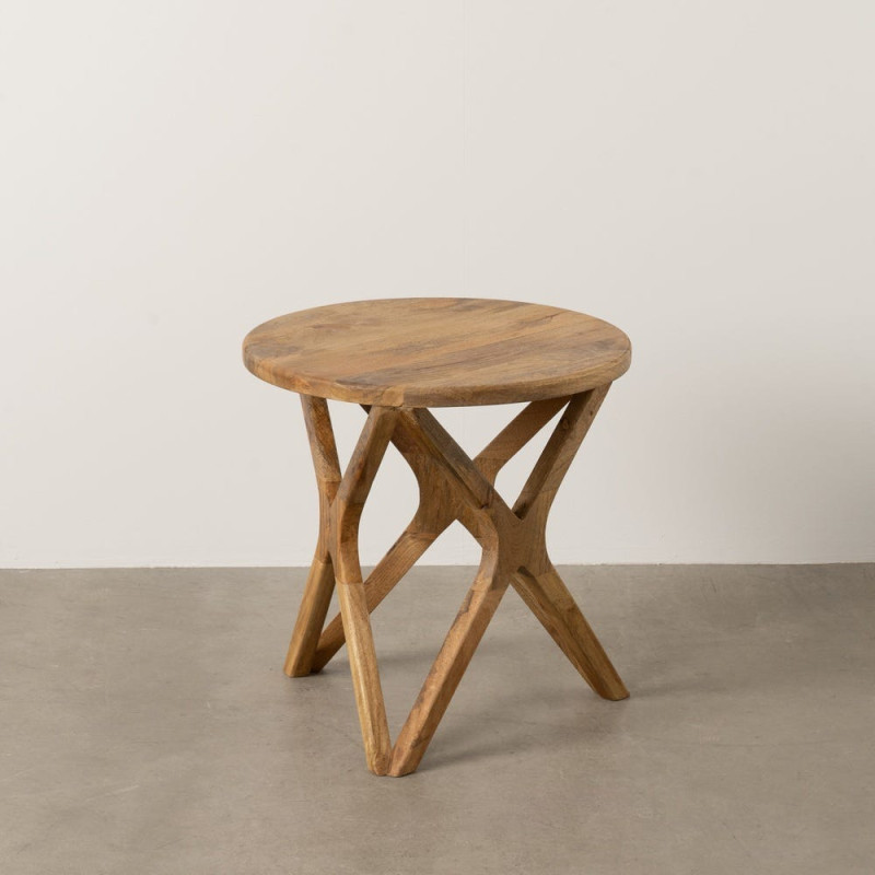 Table d'appoint moderne Table d'appoint moderne 50 cm en Bois de manguier Miel Gala - 2