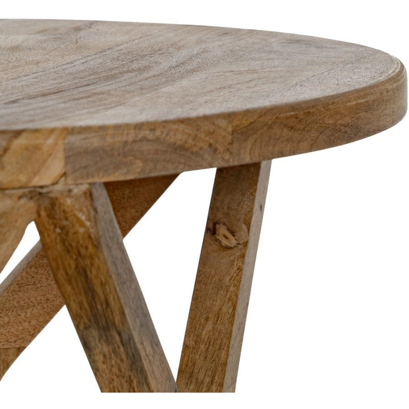 Table d'appoint moderne Table d'appoint moderne 50 cm en Bois de manguier Miel Gala - 5