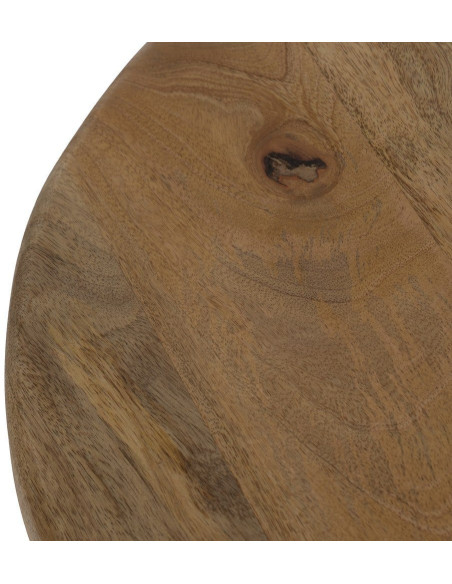 Table d'appoint moderne Ronde 60 cm en Bois de manguier Miel Gala - 3