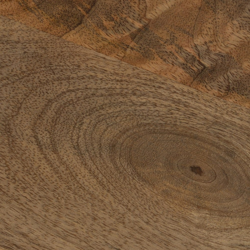 Table d'appoint moderne Ronde 60 cm en Bois de manguier Miel Gala - 4