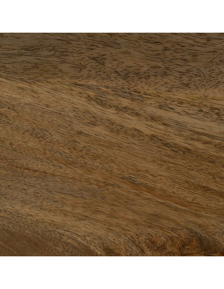 Console moderne Demi lune en Bois de manguier Miel Métal Noir Idalia - 2