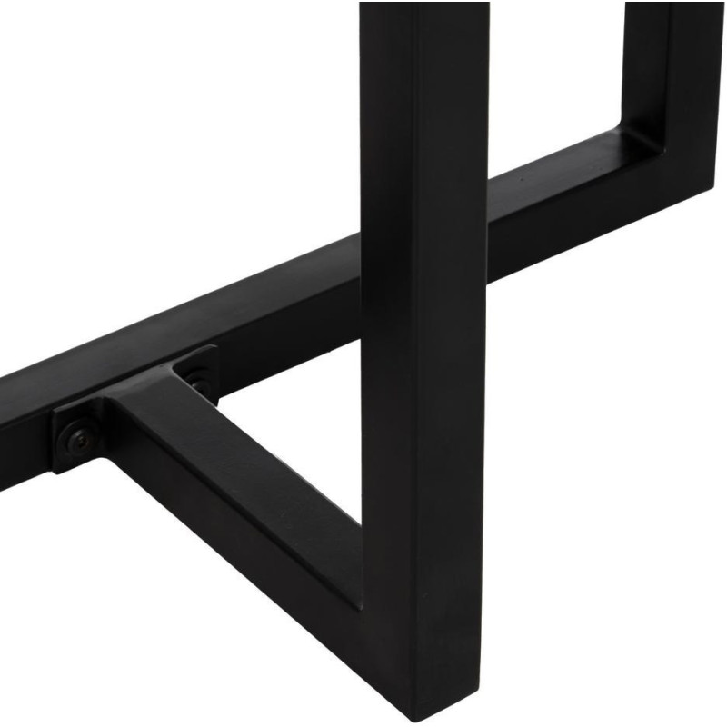 Console moderne Demi lune en Bois de manguier Miel Métal Noir Idalia - 4