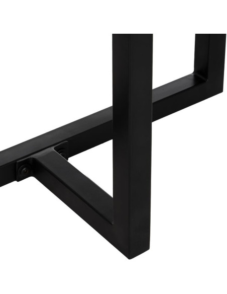 Console moderne Demi lune en Bois de manguier Miel Métal Noir Idalia - 4